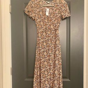 American Eagle Floral Maxi Wrap Dress